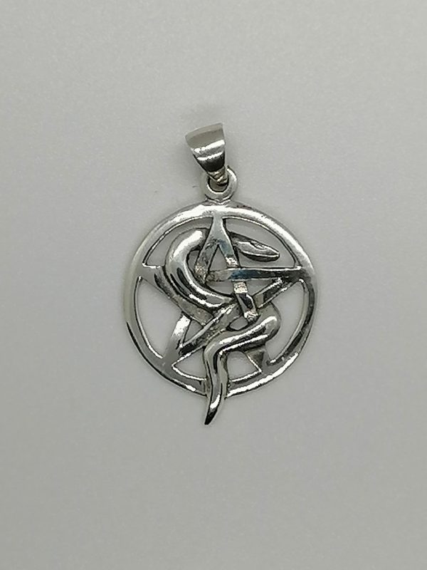 Pentagram with Entwined Serpent